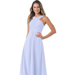 Azazie bridesmaid prom formal halter dress lavender